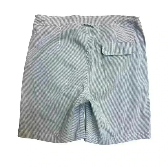Onia Mens Swim Trunks Board Shorts Size 34 Calder 7.5” Light Grey White Stripe - Picture 8 of 11